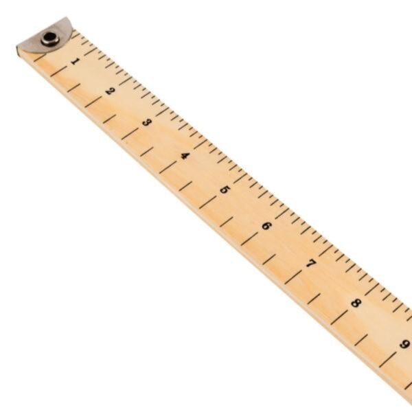 Jakar Wooden Yard Stick With 2 Metal Rings, cm/mm One Side And Inch Markings On Reverse 2 Jakar Wooden Yard Stick With 2 Metal Rings, cm/mm One Side And Inch Markings On Reverse
