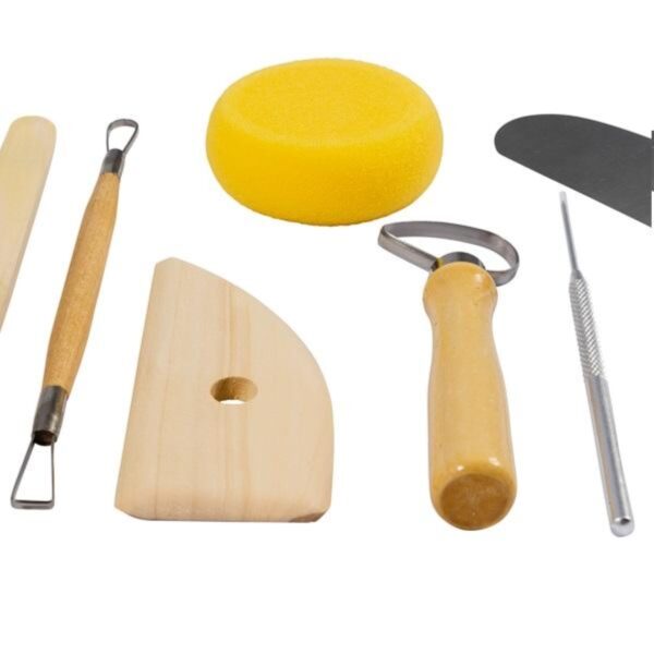 Jakar Pottery Tool Kit - 8 Piece Set - Wooden Modelling, Needle, Wire Cutters & Carving Tools (9017) 2 Jakar Pottery Tool Kit – 8 Piece Set – Wooden Modelling, Needle, Wire Cutters & Carving Tools (9017)