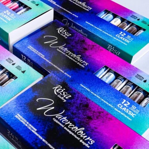 Rosa Gallery Watercolour Tube Set – 12 x 10ml | Assorted Artist-Grade Colours