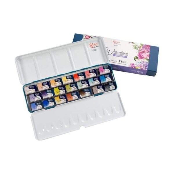 Rosa Gallery Romantic Watercolour Set – 21 x 2.5ml Full Pans | Artist Paint Tin for Soft & Expressive Artwork 3 Rosa Gallery Romantic Watercolour Set – 21 x 2.5ml Full Pans | Artist Paint Tin for Soft & Expressive Artwork