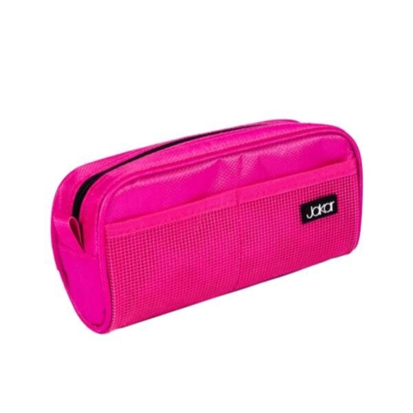 Jakar U-Shaped Pencil Case - 21x10x6cm, Durable Fabric with Mesh Pockets, Assorted Blue & Pink Colours (7460) 3 Jakar U-Shaped Pencil Case – 21x10x6cm, Durable Fabric with Mesh Pockets, Assorted Blue & Pink Colours (7460)