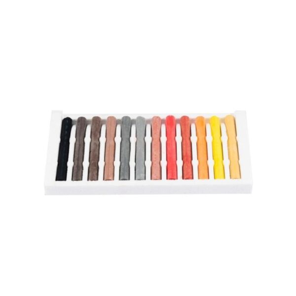 Jakar Earth Colour Pastel Set of 12 Sticks – Assorted Earth Tones, High-Quality Hard Pastels for Art & Craft (7624)