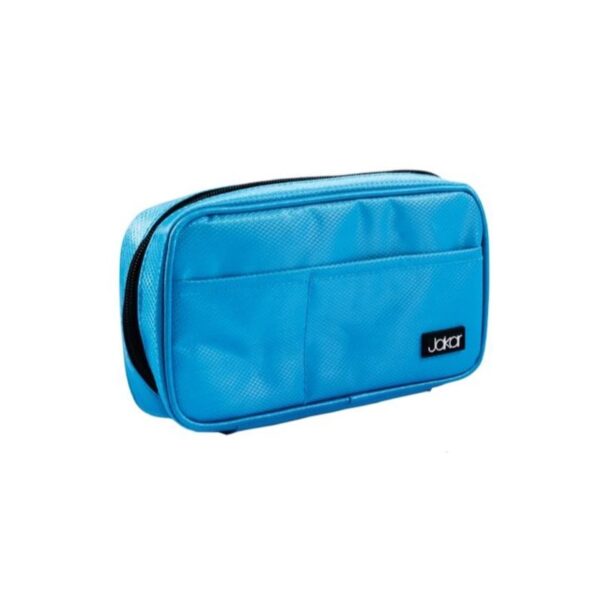 Jakar Rectangular Pencil Case - 21x12x5cm, Durable Fabric with Mesh Pockets, Assorted Blue & Pink Colours (7461) 3 Jakar Rectangular Pencil Case – 21x12x5cm, Durable Fabric with Mesh Pockets, Assorted Blue & Pink Colours (7461)
