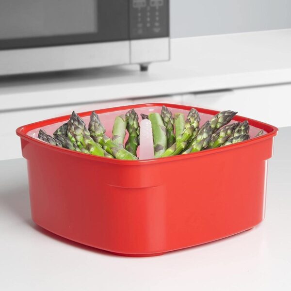 Sistema Microwave (4 Packs) Large Steamer Container - 3.2L | BPA-Free Plastic 3 Sistema Microwave (4 Packs) Large Steamer Container – 3.2L | BPA-Free Plastic