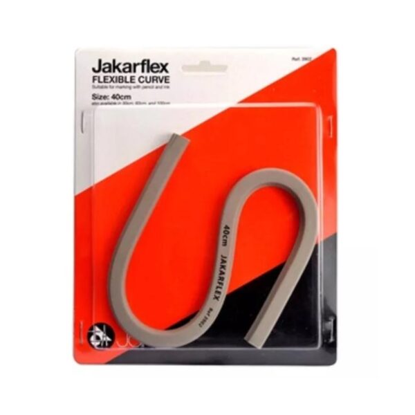 Jakar Flexible Curve Ruler Set – 30cm, 40cm, 60cm & 100cm Bendable Rulers with Metal Core, Grey PVC Cover & Bevelled Edge for Design, Drafting & Technical Drawing