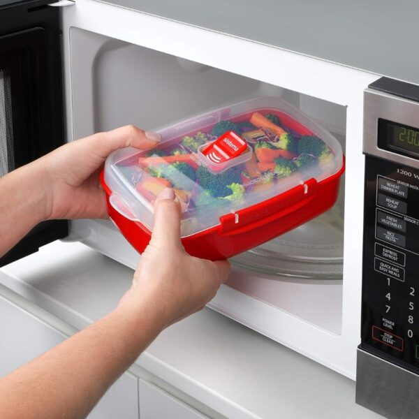 Sistema Microwave (6 Packs) Rectangular Lunch Box – 1.25L | BPA-Free Plastic