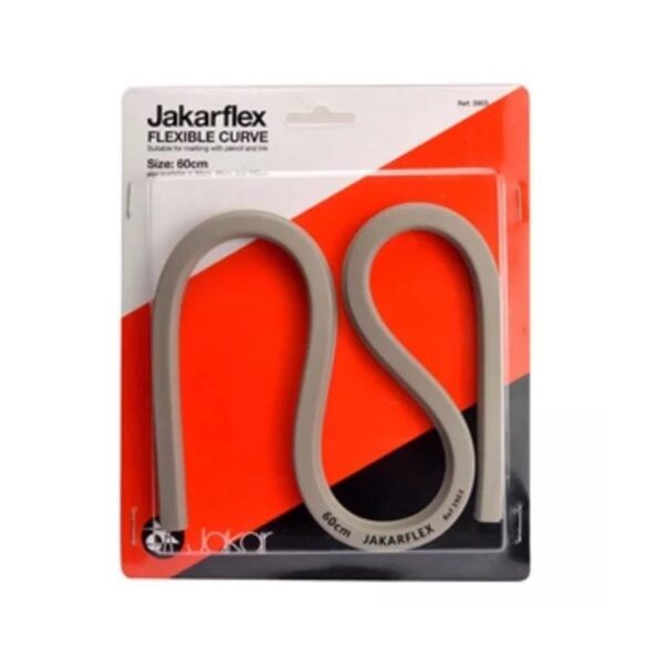 Jakar Flexible Curve Ruler Set – 30cm, 40cm, 60cm & 100cm Bendable Rulers with Metal Core, Grey PVC Cover & Bevelled Edge for Design, Drafting & Technical Drawing