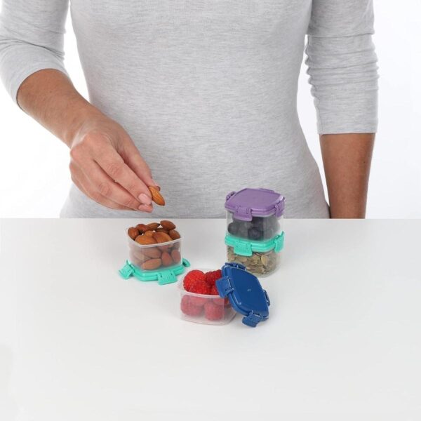 Sistema Knick Knacks 4 x 2.09oz / 62ml Assorted Colours | BPA-Free Plastic 4 Sistema Knick Knacks 4 x 2.09oz / 62ml Assorted Colours | BPA-Free Plastic