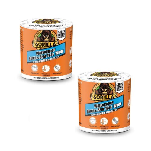 Gorilla Waterproof Patch & Seal Tape 100mm x 3m White – Instant Leak Repair & Heavy-Duty Waterproof Seal