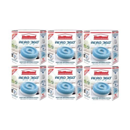 UniBond (4 Packs) AERO 360 Pure Refill Original 450g Moisture Absorber Tabs 10 UniBond (1 Pack) AERO 360 Pure Refill Original 450g Moisture Absorber Tabs