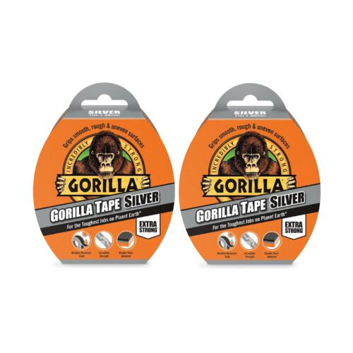 Gorilla Tape Silver 48mm x 11M – Heavy Duty, Weather-Resistant Duct Tape for Ultimate Holding Power