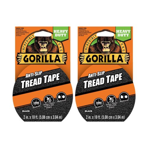 Gorilla Anti-Slip Tread Tape 50.8mm x 3.04M Black (12 Pack) - Heavy Duty Traction Tape for Steps, Ladders, and Ramps 12 Gorilla Anti-Slip Tread Tape 50.8mm x 3.04M Black – Heavy Duty Traction Tape for Steps, Ladders, and Ramps