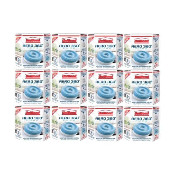 UniBond (4 Packs) AERO 360 Pure Refill Original 450g Moisture Absorber Tabs 5 UniBond (1 Pack) AERO 360 Pure Refill Original 450g Moisture Absorber Tabs