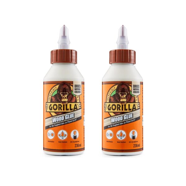 Gorilla Wood Glue 236ml – Strong, Water-Resistant Adhesive for Wood Bonding