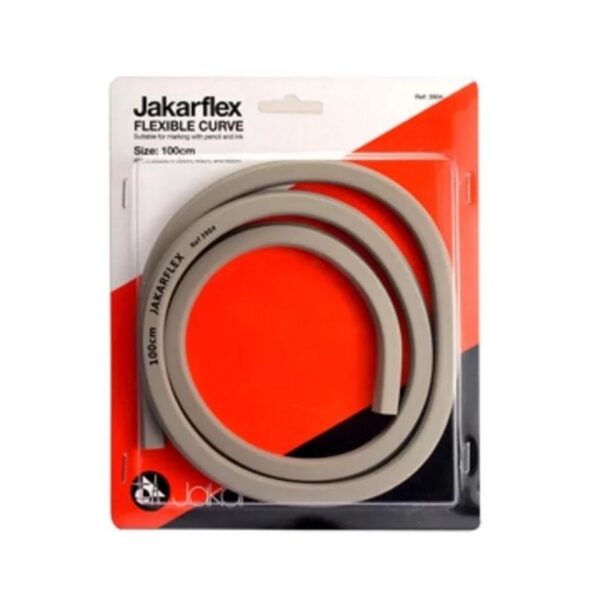 Jakar Flexible Curve Ruler Set – 30cm, 40cm, 60cm & 100cm Bendable Rulers with Metal Core, Grey PVC Cover & Bevelled Edge for Design, Drafting & Technical Drawing