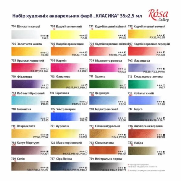 Rosa Gallery Classic Watercolour Paints - 35 Assorted Full Pans in Blue Metal Case 6 Rosa Gallery Classic Watercolour Paints – 35 Assorted Full Pans in Blue Metal Case
