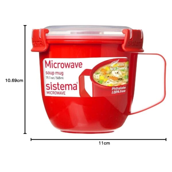 Sistema Microwave (6 Packs) Small Soup Mug - 565ml | BPA-Free Plastic 5 Sistema Microwave (6 Packs) Small Soup Mug – 565ml | BPA-Free Plastic