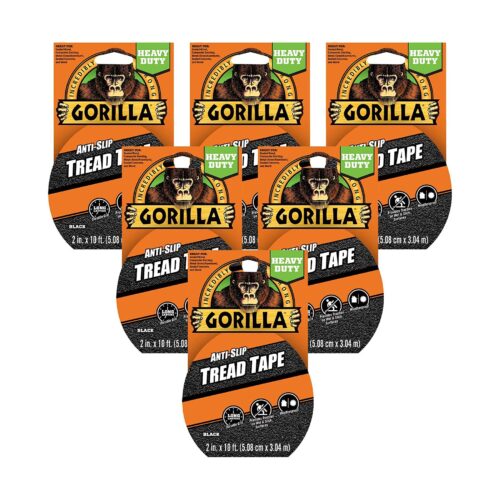 Gorilla Anti-Slip Tread Tape 50.8mm x 3.04M Black (12 Pack) - Heavy Duty Traction Tape for Steps, Ladders, and Ramps 13 Gorilla Anti-Slip Tread Tape 50.8mm x 3.04M Black – Heavy Duty Traction Tape for Steps, Ladders, and Ramps