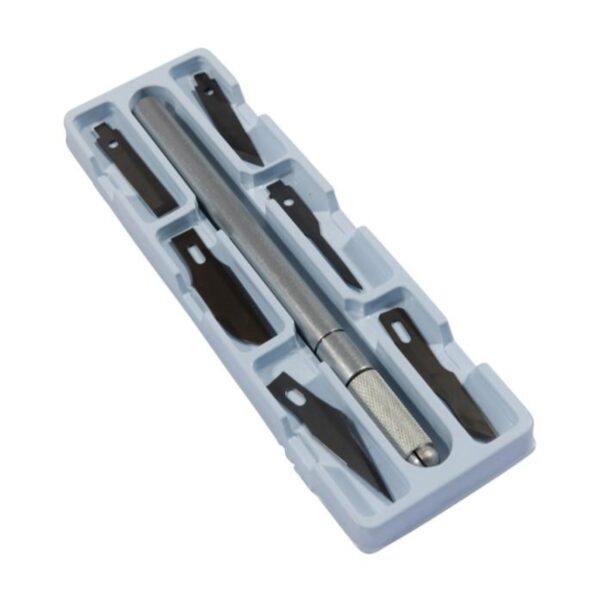 JAK-7338 Jakar Hobby Knife Set – Aluminium Handle with 6 Replaceable Blades for Precision Craft Cutting (7338)