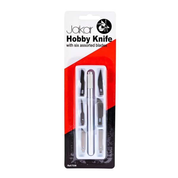 Jakar Hobby Knife Set - Aluminium Handle with 6 Replaceable Blades for Precision Craft Cutting (7338) 1 Jakar Hobby Knife Set – Aluminium Handle with 6 Replaceable Blades for Precision Craft Cutting (7338)