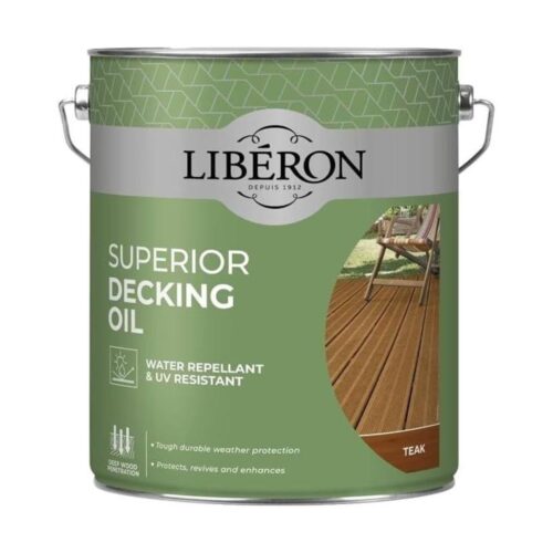 Liberon Superior Decking Oil – Teak 2.5L Tin – Durable, UV-Resistant Protection for Exterior Timber