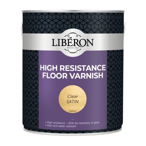 Liberon High Resistance Floor Varnish – Clear Satin 2.5L – Durable, Non-Yellowing Protection for Interior Wood Floors