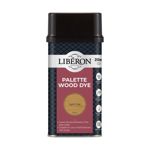 ​Liberon Palette Wood Dye Water-Based Light Oak 250ml Tin – Enhance Natural Grain with Subtle Tint