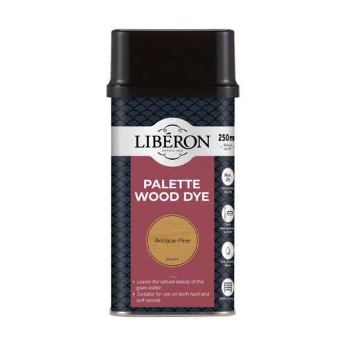 Liberon Palette Wood Dye Water-Based Antique Pine 250ml Tin – Enhance Natural Grain with Subtle Tint