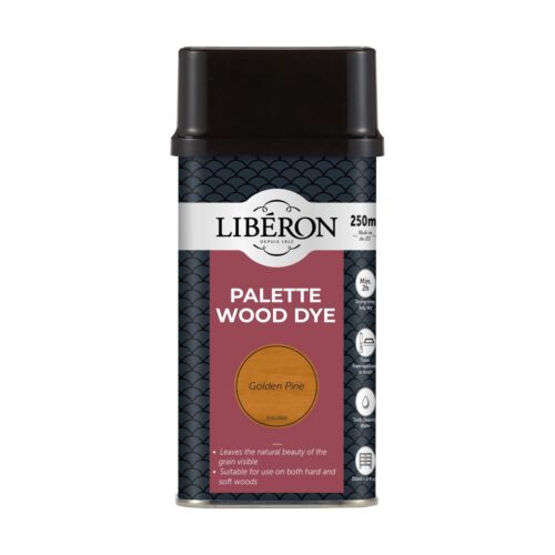 ​Liberon Palette Wood Dye Water-Based Golden Pine 250ml Tin – Enhance Natural Grain with Subtle Tint