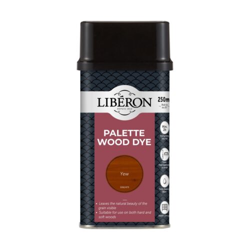 Liberon Palette Wood Dye Water-Based Yew 250ml Tin – Enhance Natural Grain with Subtle Tint