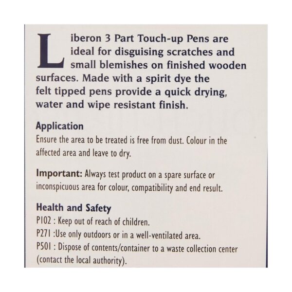 Liberon 3 Part Touch-Up Pen Mahogany Shades – Quick & Easy Wood Scratch Repair