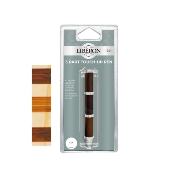 Liberon 3 Part Touch-Up Pen Oak Shades – Quick & Easy Wood Scratch Repair