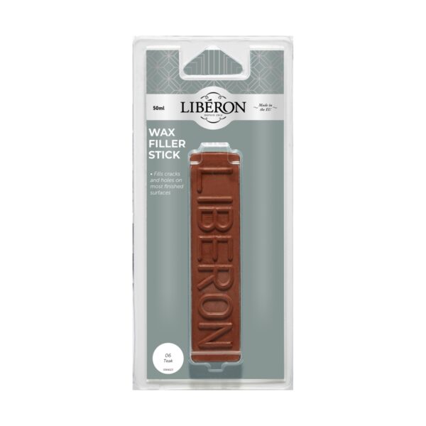 LIB-WFS-3964.jpg Liberon Wax Filler Stick Teak 50ml – Quick & Easy Wood Repair