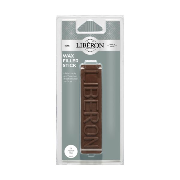 LIB-WFS-3988.jpg Liberon Wax Filler Stick Medium Oak 50ml – Quick & Easy Wood Repair