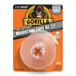 Gorilla Crystal Clear Mounting Tape 25mm x 3.8m – Heavy-Duty, Double-Sided Adhesive for Secure