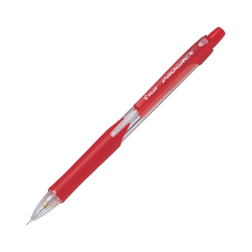 Pilot Progrex 1 Red Super Grip Mechanical Pencil – 0.5mm Lead for Fine Detailing
