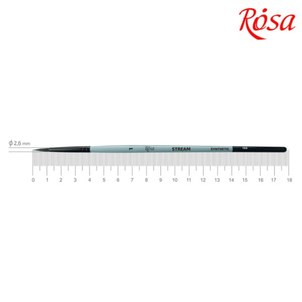 RSA-132-1 Rosa Gallery Synthetic Round Stream 132/ No.1 Brush – Ideal for Fine Detailing & Precision Work
