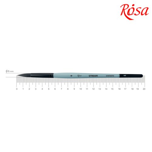 Rosa Gallery Synthetic Round Stream 132/ No.6 Brush – Ideal for Fine Detailing & Precision Work