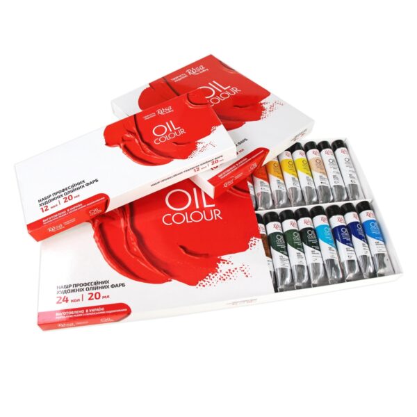 Rosa Gallery Oil Tube Paint Set - 12 x 20ml Assorted Colors in Cardbox 1 Rosa Gallery Oil Tube Paint Set – 12 x 20ml Assorted Colors in Cardbox