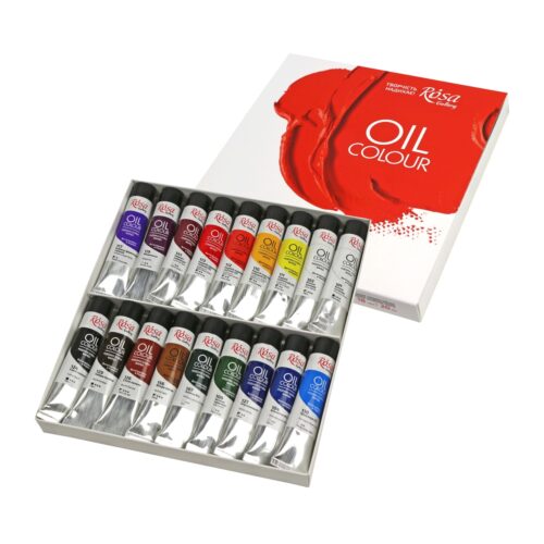 Rosa Gallery Oil Tube Paint Set – 18 x 20ml Assorted Colors in Cardbox