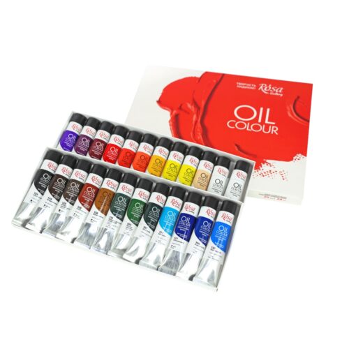 Rosa Gallery Oil Tube Paint Set – 24 x 20ml Assorted Colors in Cardbox