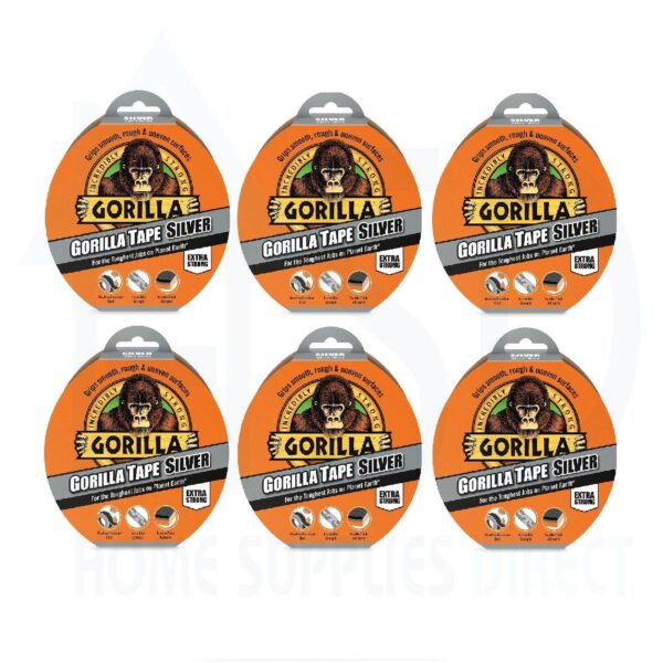Gorilla Tape Silver 48mm x 32M – Heavy Duty, Weather-Resistant Duct Tape for Ultimate Holding Power