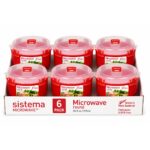 Sistema Microwave Round Bowl 915ml (6 Pack) – BPA-Free Plastic