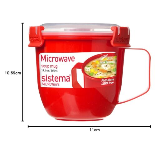 Sistema Microwave Small Soup Mug 565ml – BPA-Free Plastic