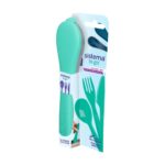 Sistema TO GO Cutlery Set – Turquoise, BPA-Free Knife, Fork & Spoon with Hygienic Carry Case, Dishwasher Safe