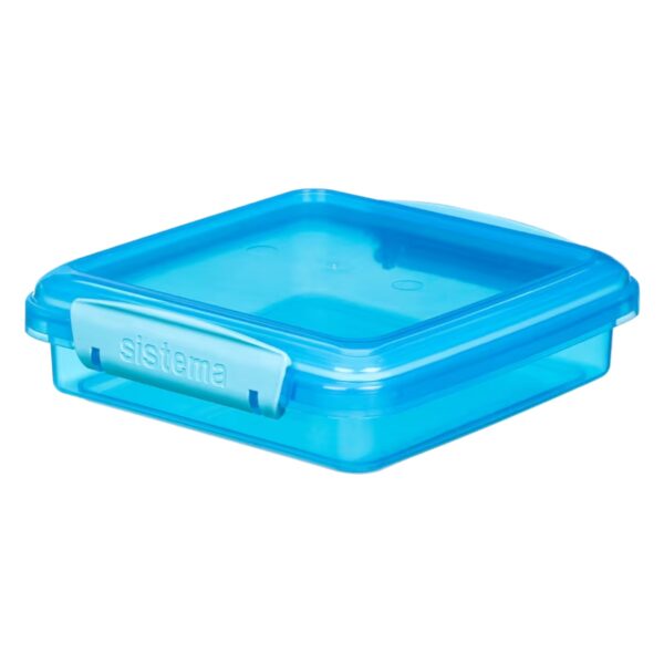 Sistema Lunch Sandwich Box 450ml (Blue) – BPA-Free Food Storage Container, Easy-Locking Clips, Freezer & Dishwasher Safe 8 Sistema Lunch Sandwich Box 450ml (Blue) – BPA-Free Food Storage Container, Easy-Locking Clips, Freezer & Dishwasher Safe