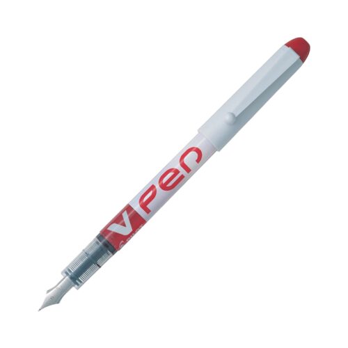 Pilot V Red 1 Pen Disposable Fountain Pen – Medium Nib, Erasable – Perfect for Students and Professionals