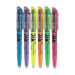 Pilot Frixion 6-Colour Highlighter Set (Pink, Green, Orange, Yellow, Violet & Blue) – Medium Tip