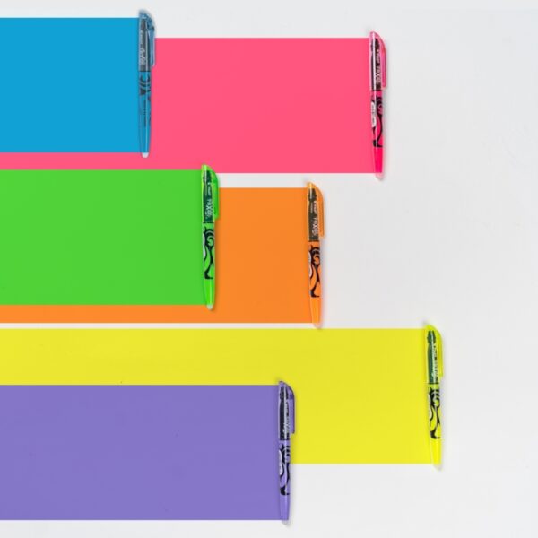 Pilot Frixion 6-Colour Highlighter Set (Pink, Green, Orange, Yellow, Violet & Blue) – Medium Tip