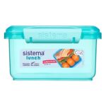Sistema Turquoise Sandwich Box 1.2L – Leakproof, BPA-Free & Perfect for Fresh Food Storage